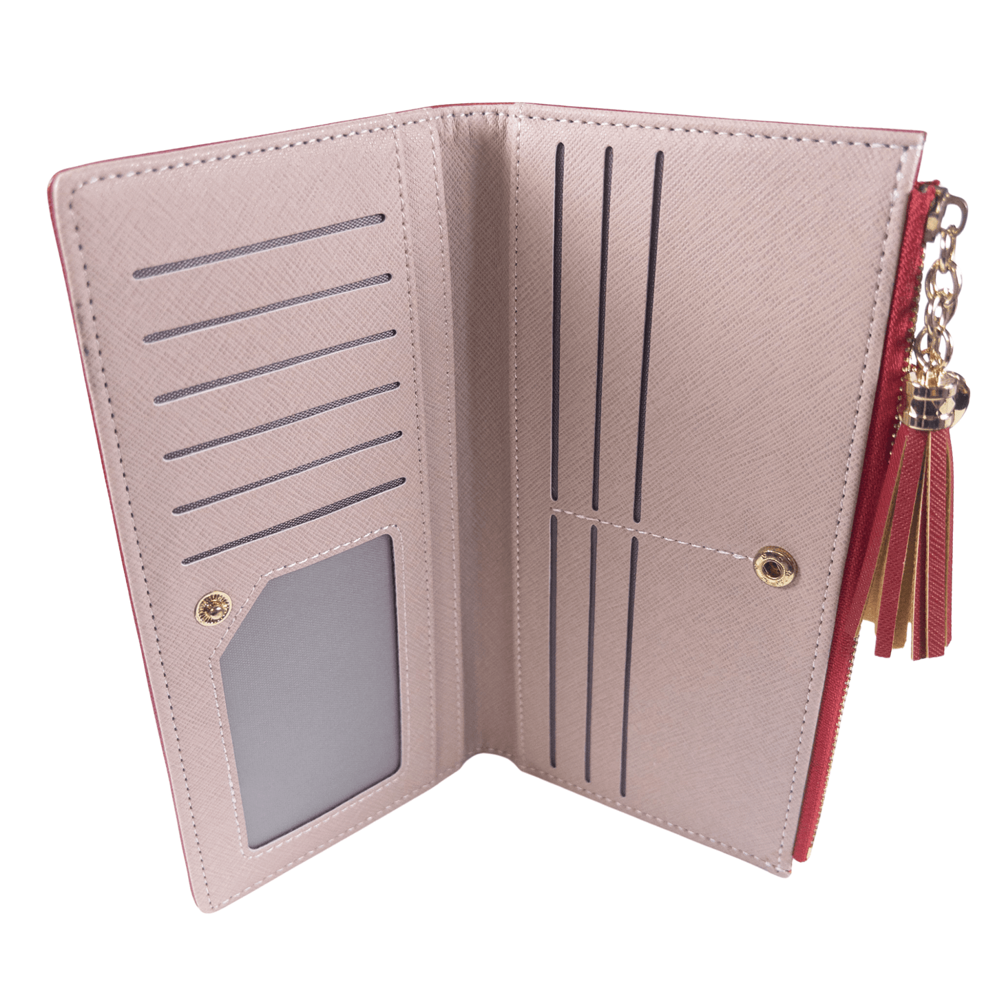 : Aureline Long Wallet - Ruby Red - Emilia Charms