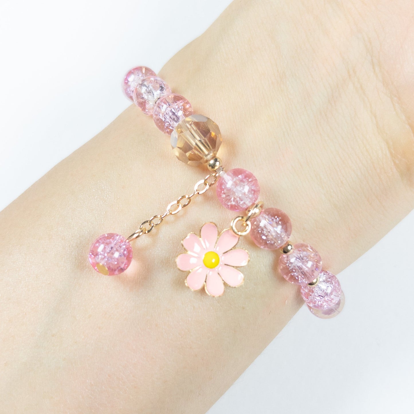 : Fleurine Charm Bracelet - Rose Bloom - Emilia Charms