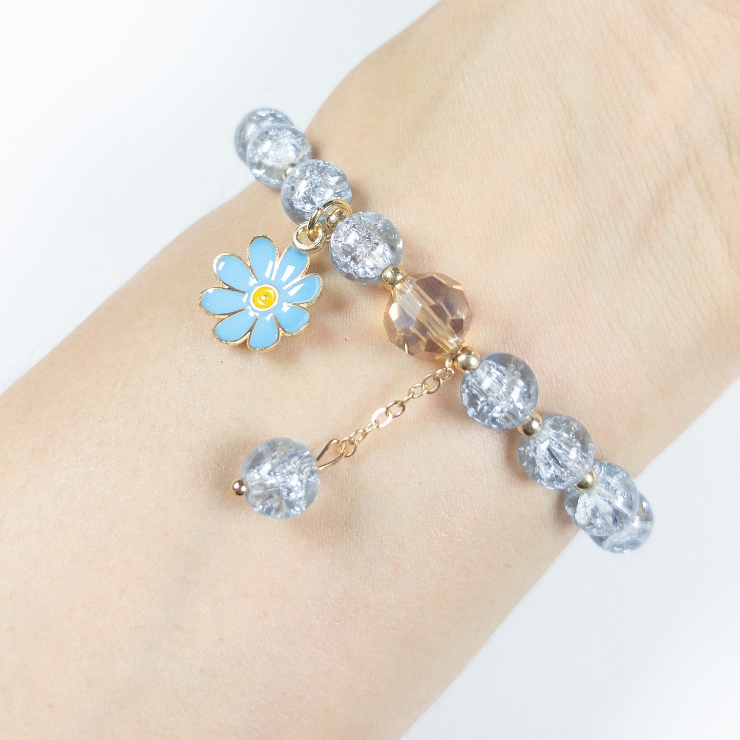 : Fleurine Charm Bracelet - Sapphire Bloom - Emilia Charms