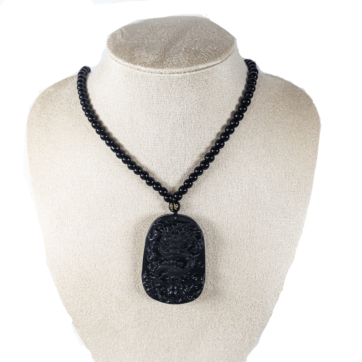 : Obsidian Dragon Pendant - Emilia Charms