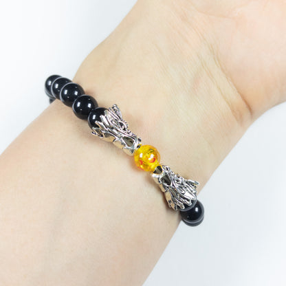 Obsidian Dragon Bracelet