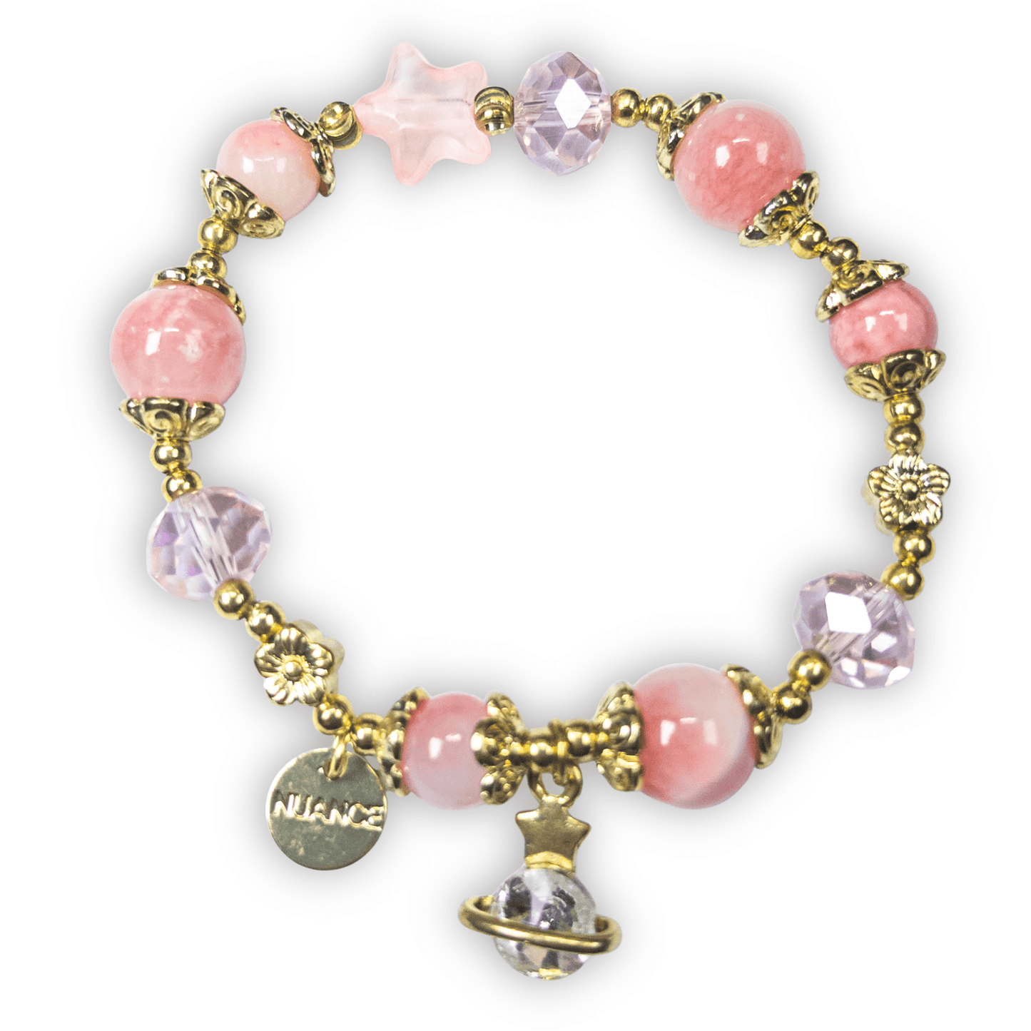 : Astrella Charm Bracelet - Moonlit Rose - Emilia Charms