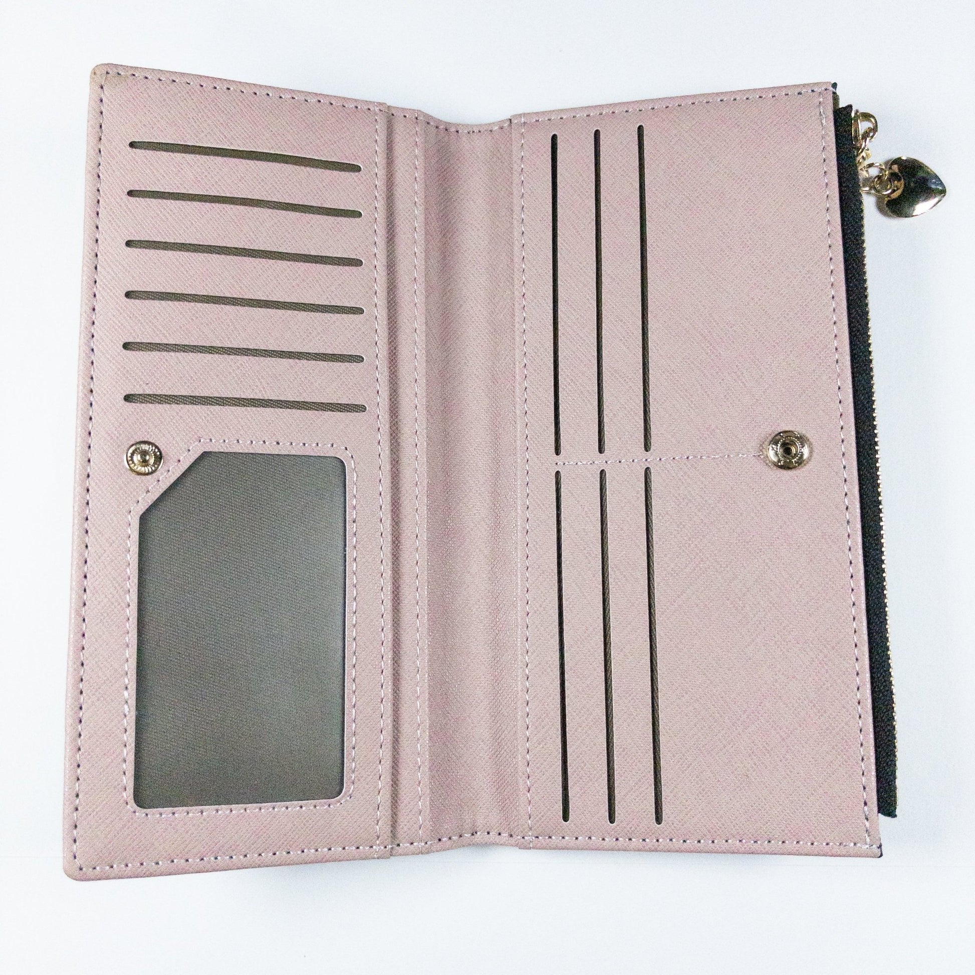 : Aureline Long Wallet - Midnight Black - Emilia Charms