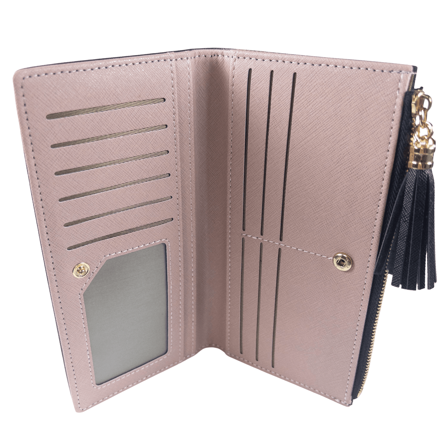 : Aureline Long Wallet - Midnight Black - Emilia Charms