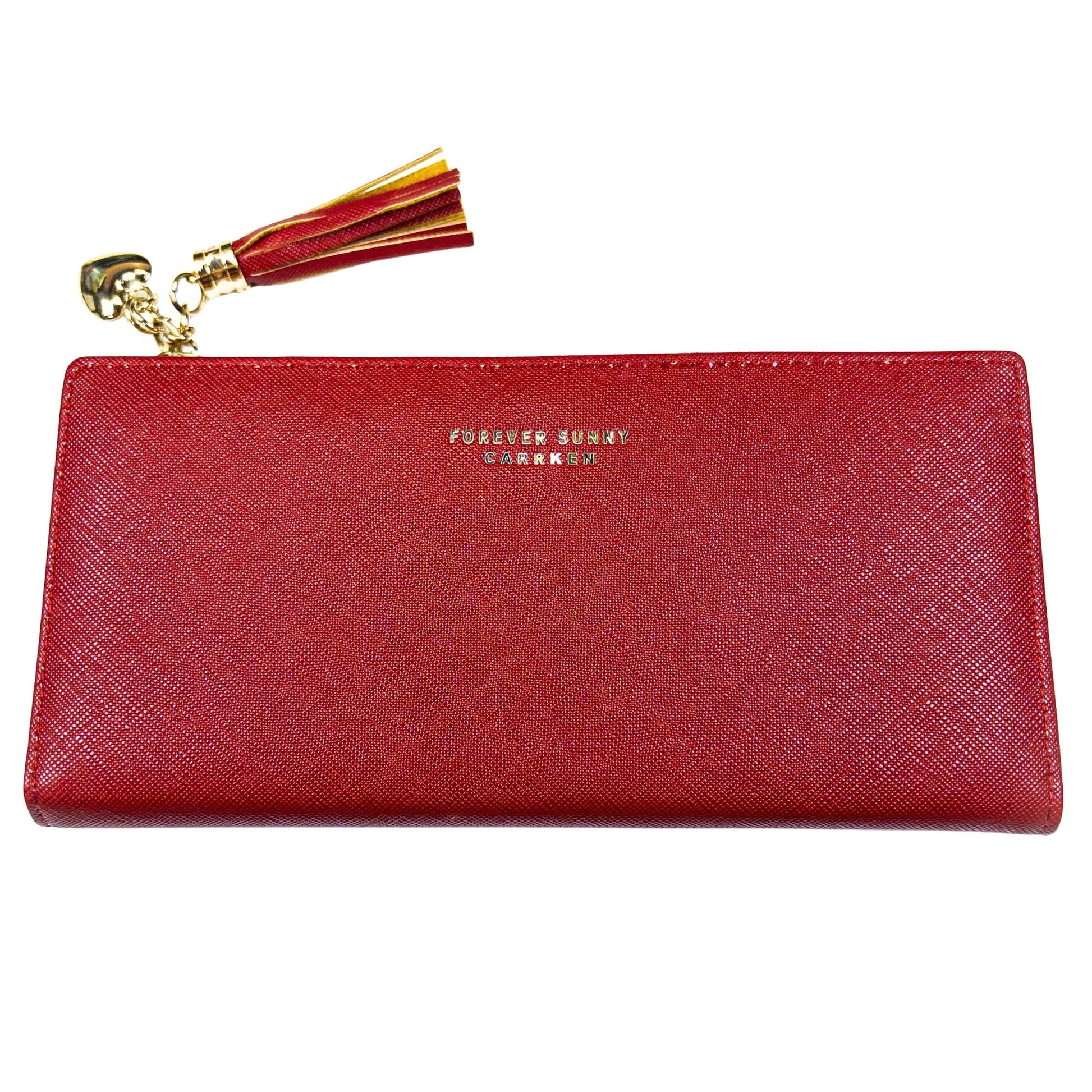 : Aureline Long Wallet - Ruby Red - Emilia Charms