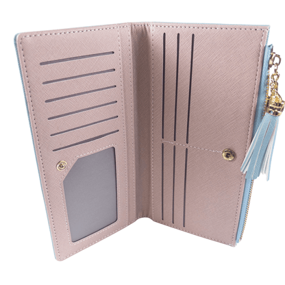 : Aureline Long Wallet - Sky Blue - Emilia Charms