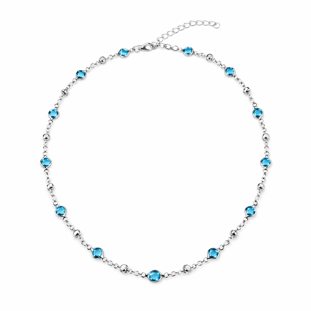 : Celestine Crystal Necklace - Emilia Charms