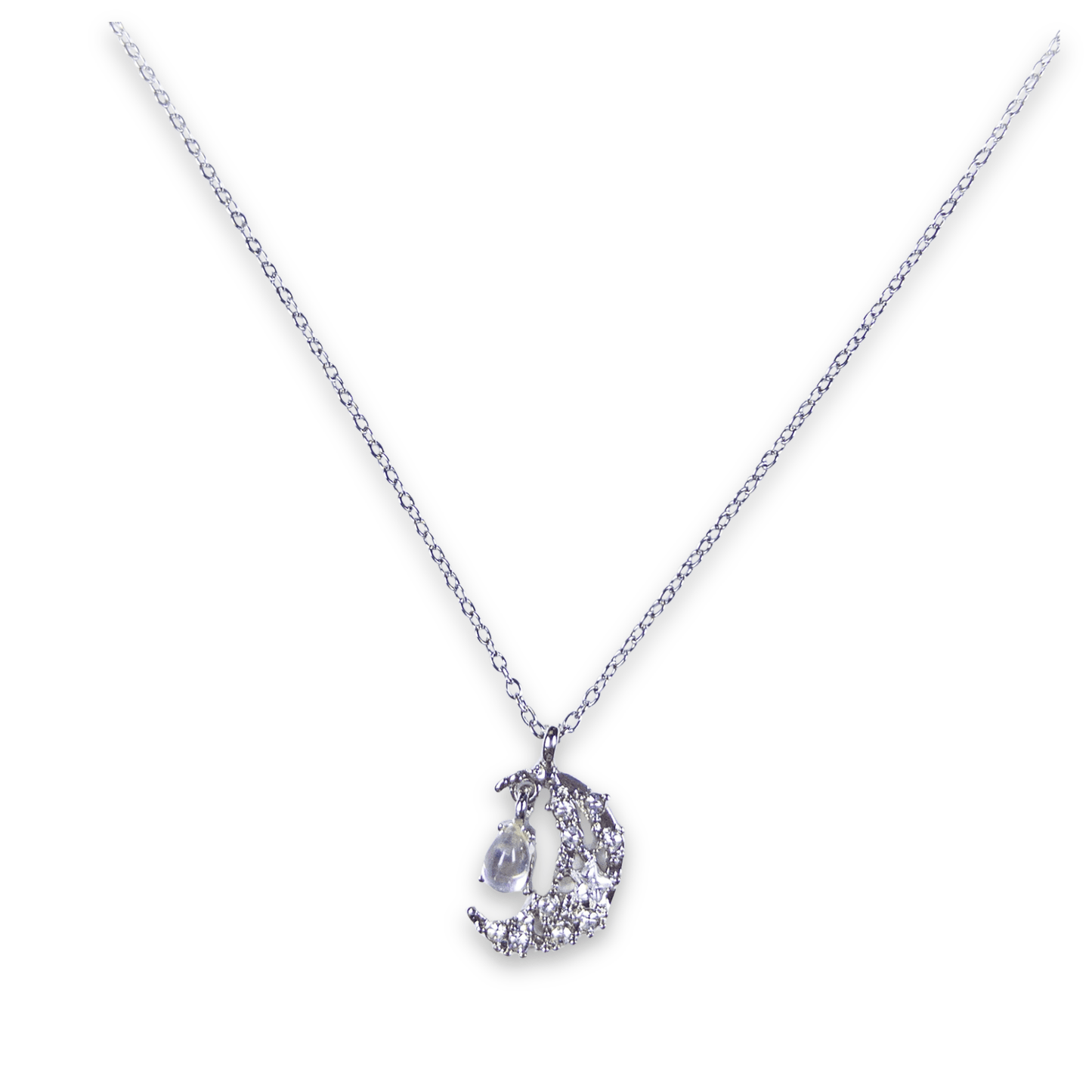 : Crescent Orb Necklace - Emilia Charms