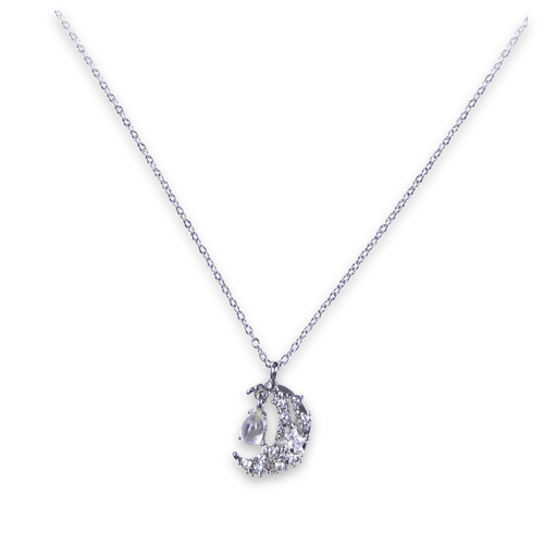 : Crescent Orb Necklace - Emilia Charms