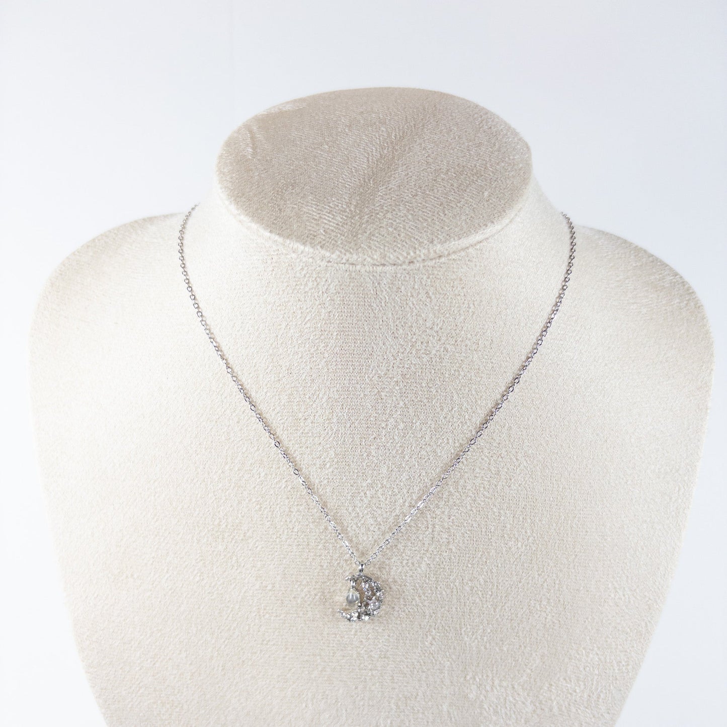 : Crescent Orb Necklace - Emilia Charms