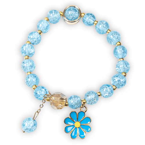 : Fleurine Charm Bracelet - Azure Bloom - Emilia Charms