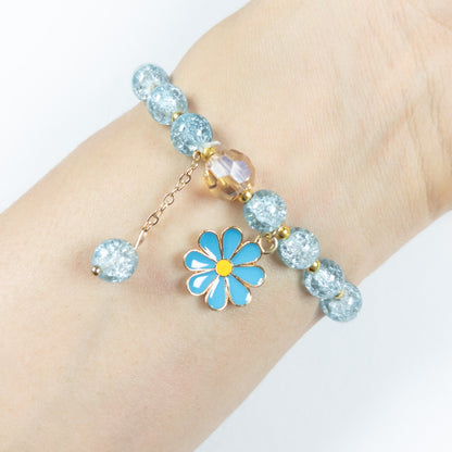 : Fleurine Charm Bracelet - Azure Bloom - Emilia Charms