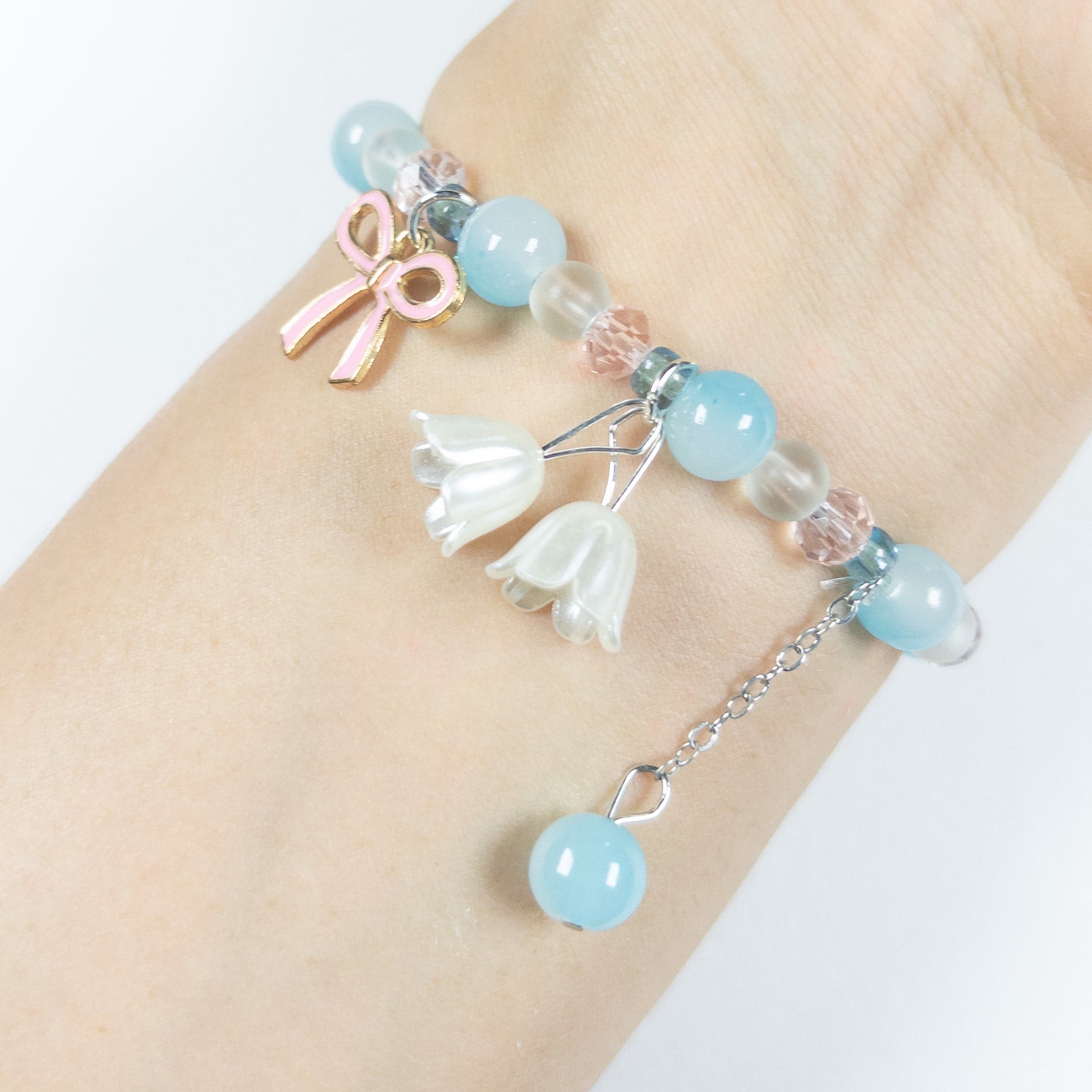 : Floretta Charm Bracelet - Azure Bloom - Emilia Charms