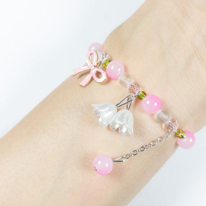 : Floretta Charm Bracelet - Rose Bloom - Emilia Charms