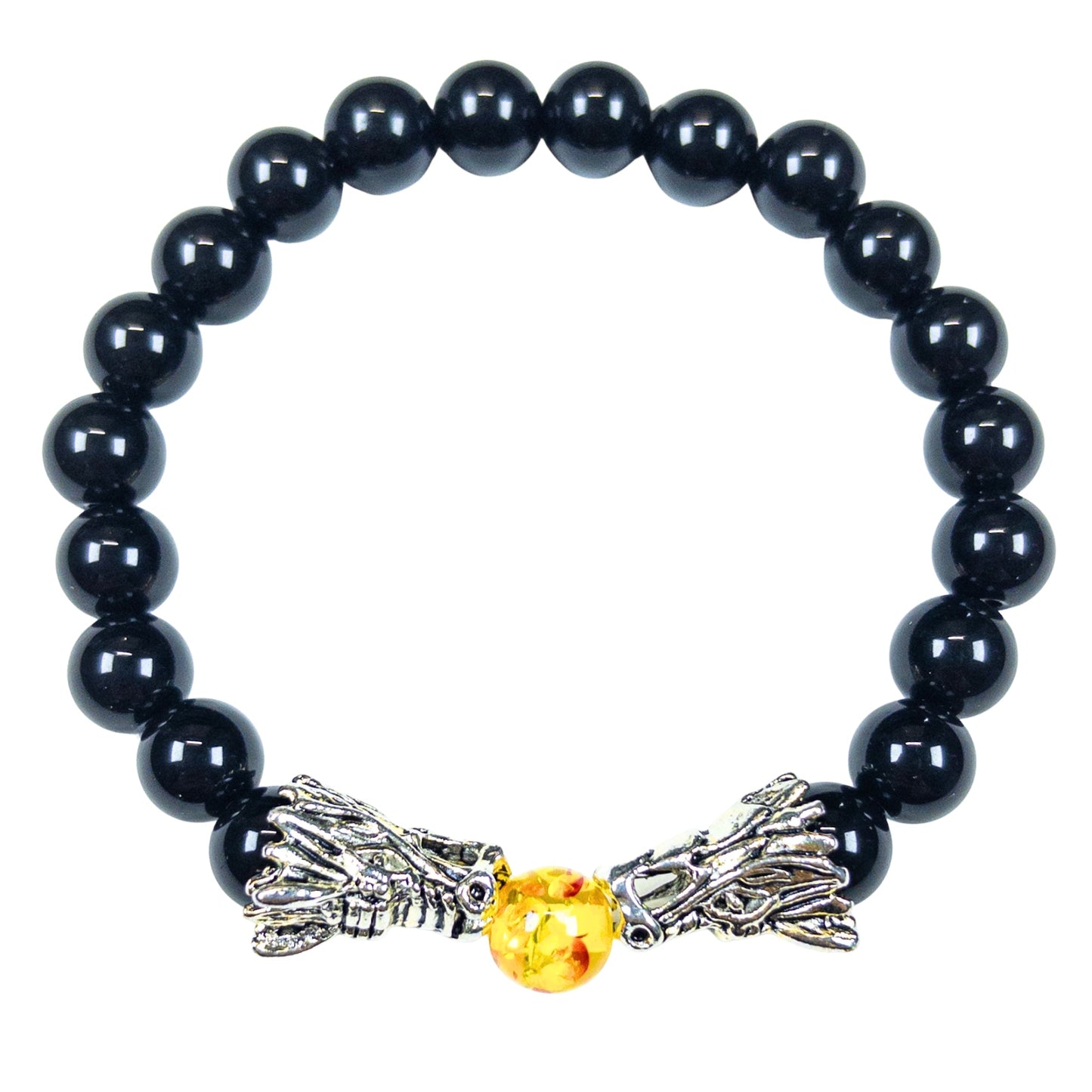 : Obsidian Dragon Bracelet - Emilia Charms