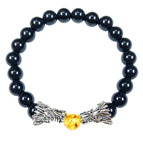 : Obsidian Dragon Bracelet - Emilia Charms