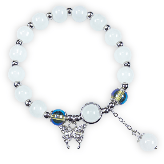 : Sylvara Charm Bracelet - Pearl White - Emilia Charms
